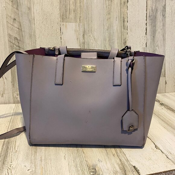 Kate Spade New York Leather Pale Purple Crossbody Bag with Handles Purse - Picture 1 of 16